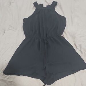 Stylish Black Halter Romper